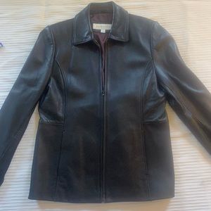 Liz Claiborne Leather Jacket - barely worn!